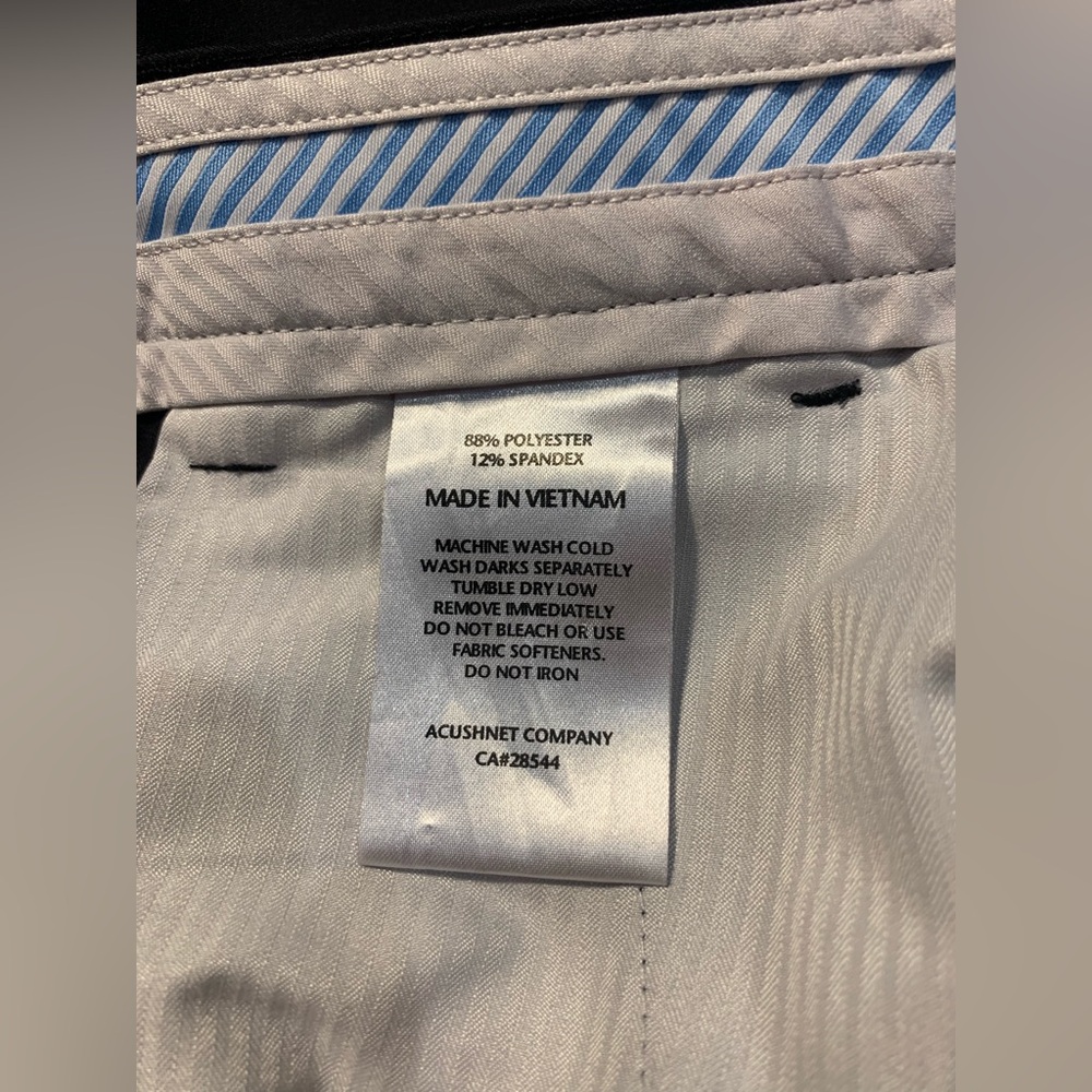 Footjoy‎ Pants Mens 36x30 Black Chino Golf Performance Stretch Athletic Casual - Picture 4 of 7